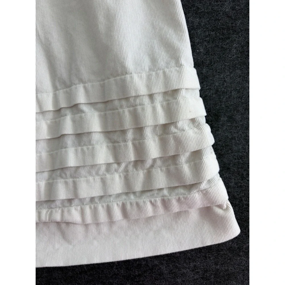 Ralph Lauren Girls Cream Corduroy Lace Collar Dress Size 4 Pintuck Hem Holiday